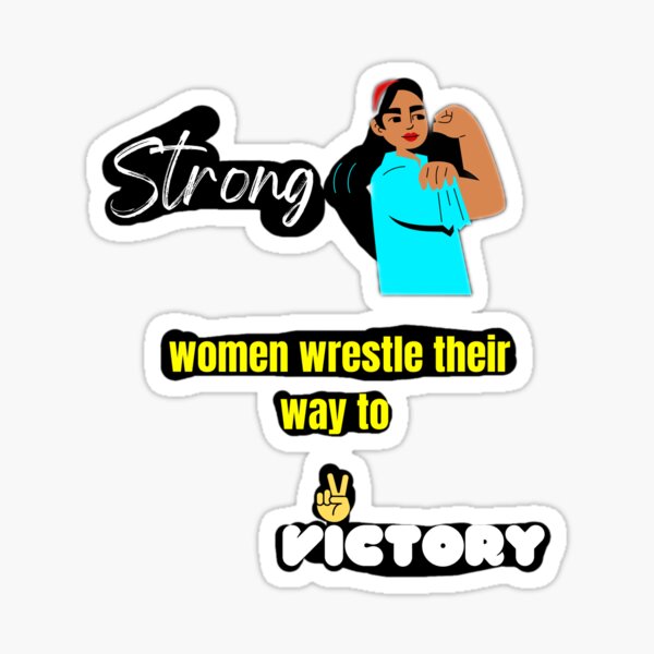 grow girls wrestling Sticker for Sale by lilymelizabeth