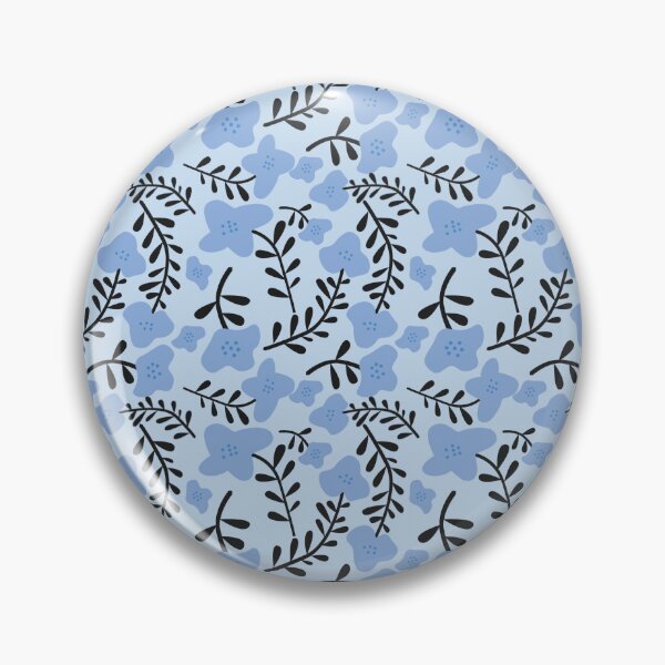 Item preview, Blue flowers on blue  designed and sold by didemozberkartprints.