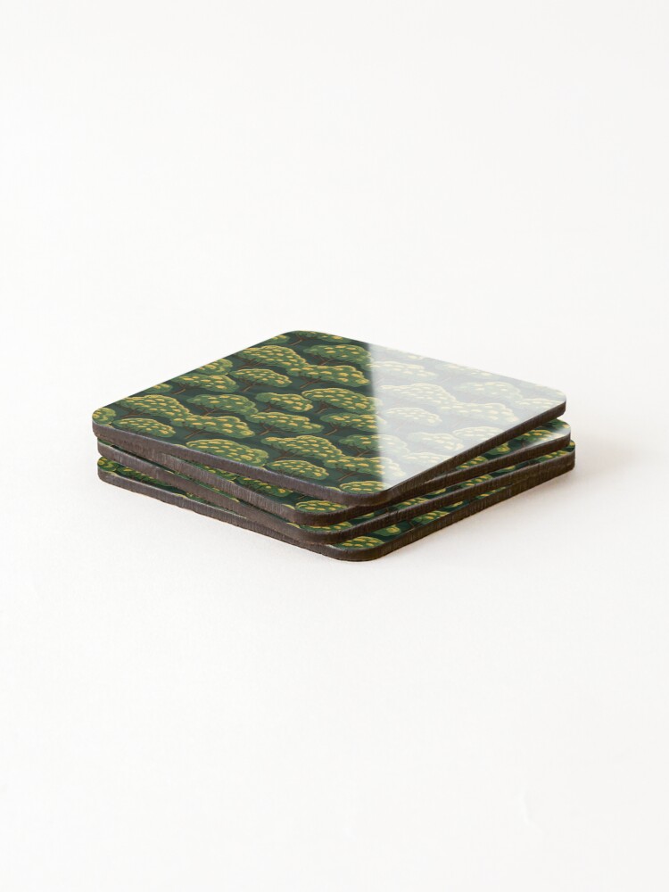 Thumbnail 4 of 5, Coasters (Set of 4), Tree Pattern designed and sold by TileTrends.