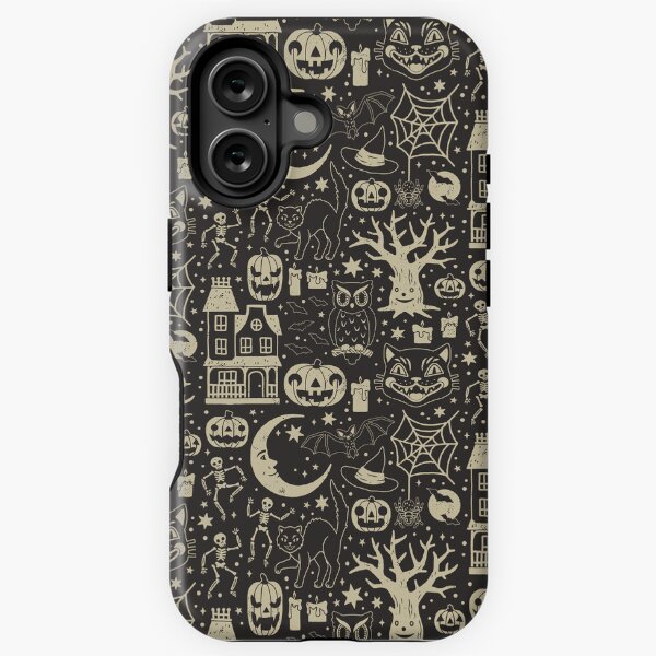 Vista previa del artículo con la obra «Halloween vintage: gato negro», diseñado y vendido por Camille Chew.