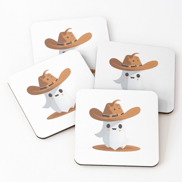 Item preview, Cute Halloween Ghost Wearing a Cowboy Hat designed and sold by JurenArt.