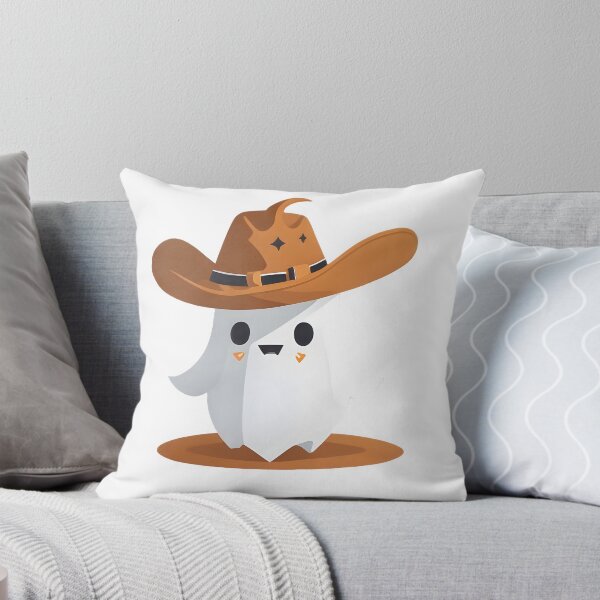 Item preview, Cute Halloween Ghost Wearing a Cowboy Hat designed and sold by JurenArt.