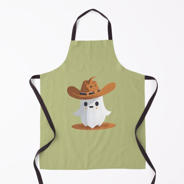 Item preview, Cute Halloween Ghost Wearing a Cowboy Hat designed and sold by JurenArt.