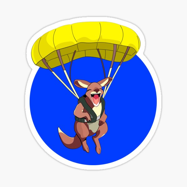 Parachute Kangaroo - Loco Animal Squad Sticker