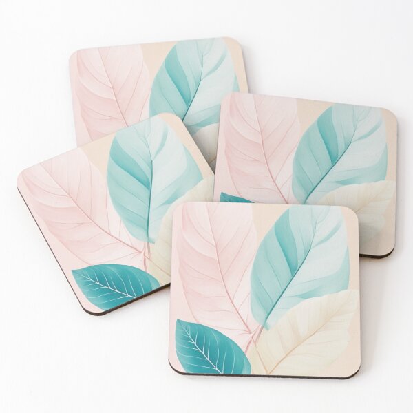 Artikelvorschau, Abstract Tropical Leaves Nordic Style in Pastel Colors 001 entworfen und verkauft von Alexis Art Collection.