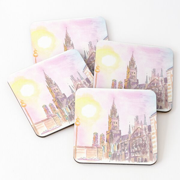 Item preview, Munich City Hall and Marienplatz at Late Afternoon Dusk designed and sold by artshop77.