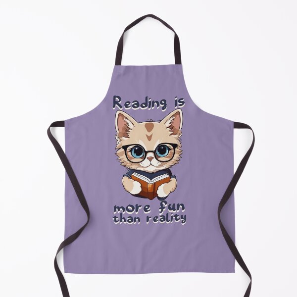 Item preview, READING IS MORE FUN THAN REALITY - CUTE CAT designed and sold by tinytiger77.