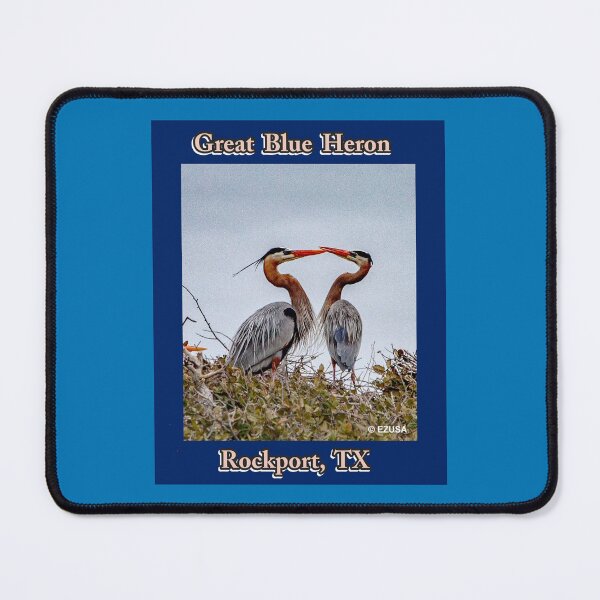 Item preview, For The Bird Lover In You: Great Blue Heron Couple At The Rookery At Rockport, Texas designed and sold by MoreEZUSA-Here.