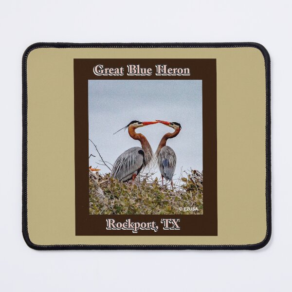 Item preview, The Perfect Gift For A Bird Lover: Great Blue Heron Couple At The Rookery At Rockport, Texas designed and sold by MoreEZUSA-Here.
