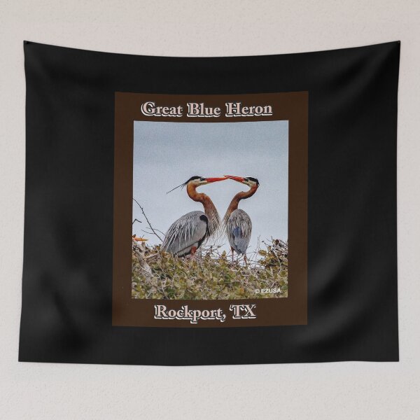 Item preview, The Perfect Gift For A Bird Lover: Great Blue Heron Couple At The Rookery At Rockport, Texas designed and sold by MoreEZUSA-Here.
