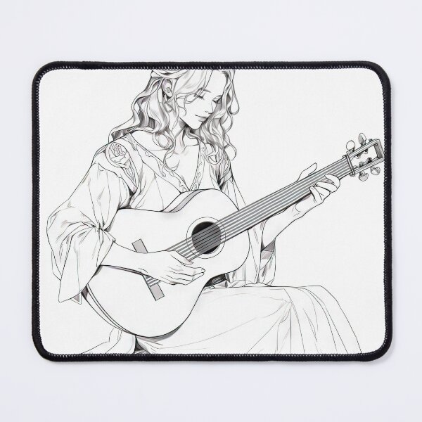 Item preview, Classical Guitarist Sketch designed and sold by wallycobra.