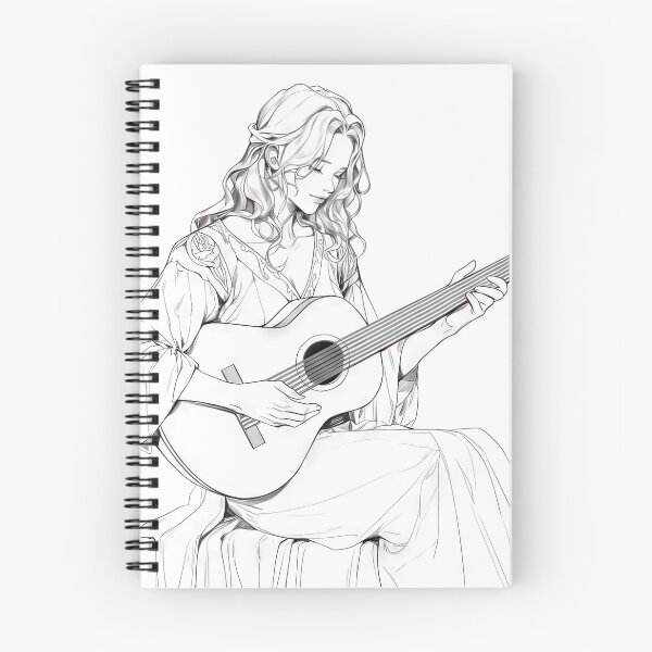 Item preview, Classical Guitarist Sketch  designed and sold by wallycobra.