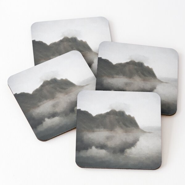 Item preview, Foggy mountain on the sea shore designed and sold by Paint Dream  Style.