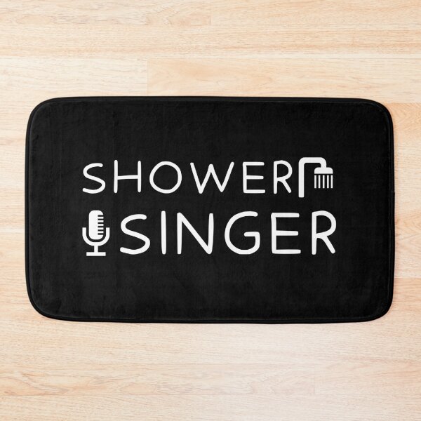 Item preview, Shower Singer Singing Under The Shower Quote Graphics Black designed and sold by WORDDOT.