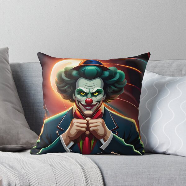 Item preview, Sinister Halloween Clown with Wicked Smile and Balloon Bouquet designed and sold by yourfavdraw.