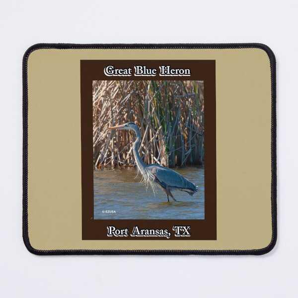 Item preview, Great Blue Heron, Port Aransas, Texas designed and sold by MoreEZUSA-Here.