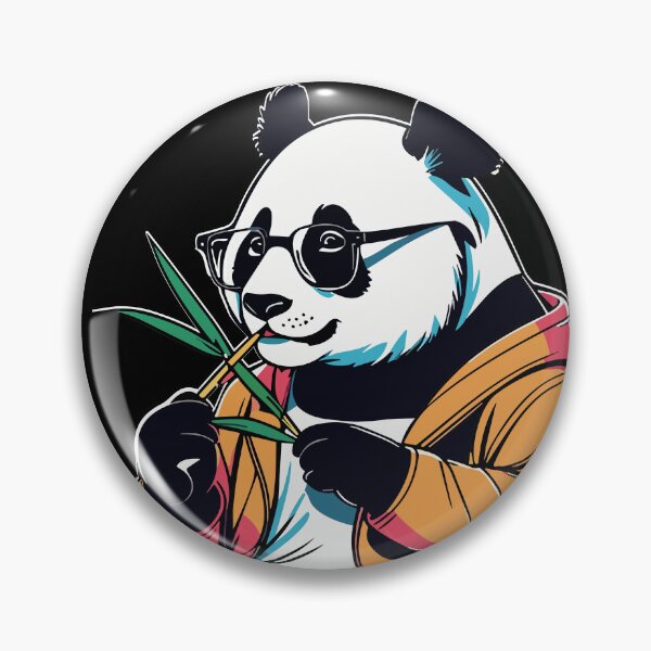 Item preview, Hipster Panda Eating Bamboo designed and sold by HoruXtore.