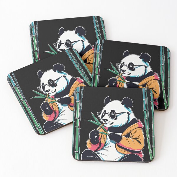 Item preview, Hipster Panda Eating Bamboo designed and sold by HoruXtore.