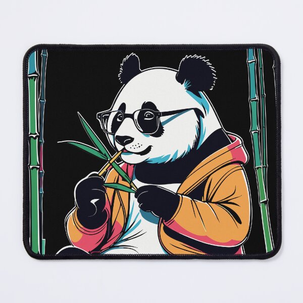 Item preview, Hipster Panda Eating Bamboo designed and sold by HoruXtore.