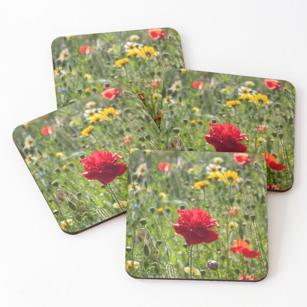 Item preview, Red poppy in flower meadow designed and sold by LindaCooke.