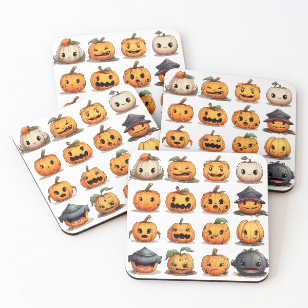Item preview, Halloween pumpkins making scary faces designed and sold by br3wow.