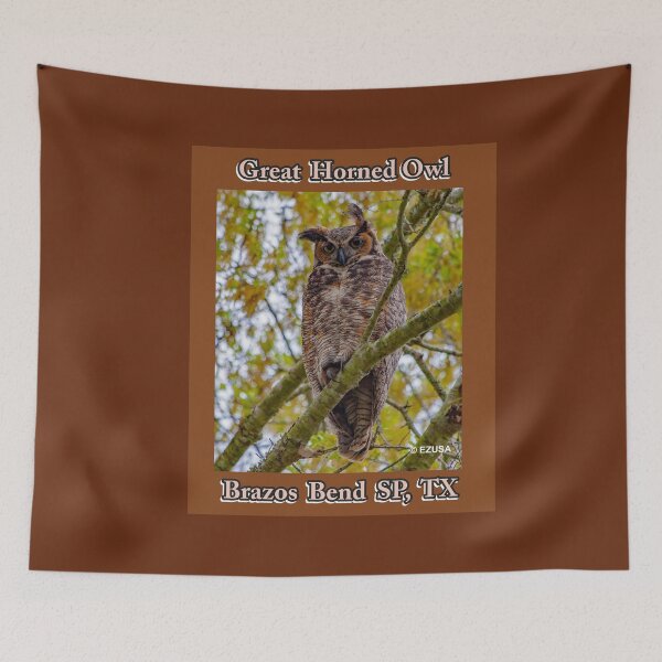 Item preview, Great Horned Owl, Brazos Bend State Park, Texas designed and sold by MoreEZUSA-Here.