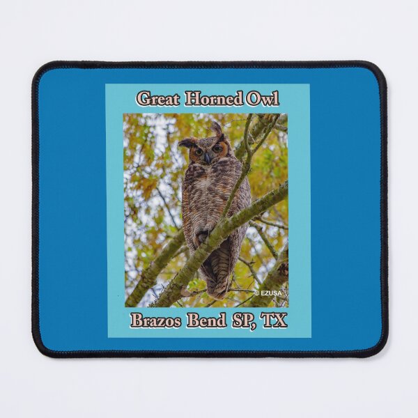 Item preview, Great Horned Owl, Brazos Bend State Park, Texas designed and sold by MoreEZUSA-Here.