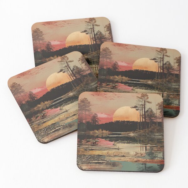 Item preview, Psychedelic Landscape trippy sunset designed and sold by ScarsAndShadows.