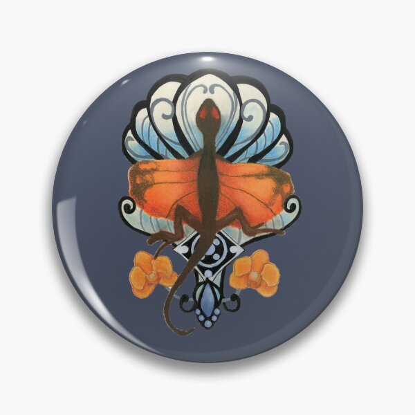 Item preview, Flying lizard and flowers designed and sold by KnowingWonder.