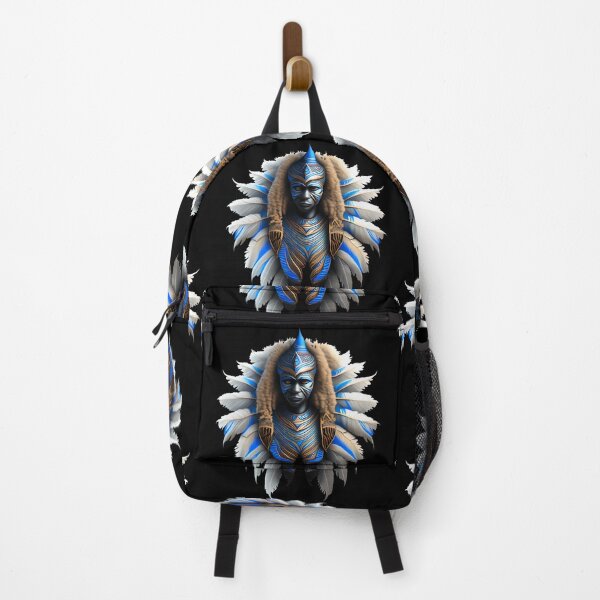 Item preview, BLUE AFRICAN WARRIOR WITH FEATHERS 1 designed and sold by justyna-s28.