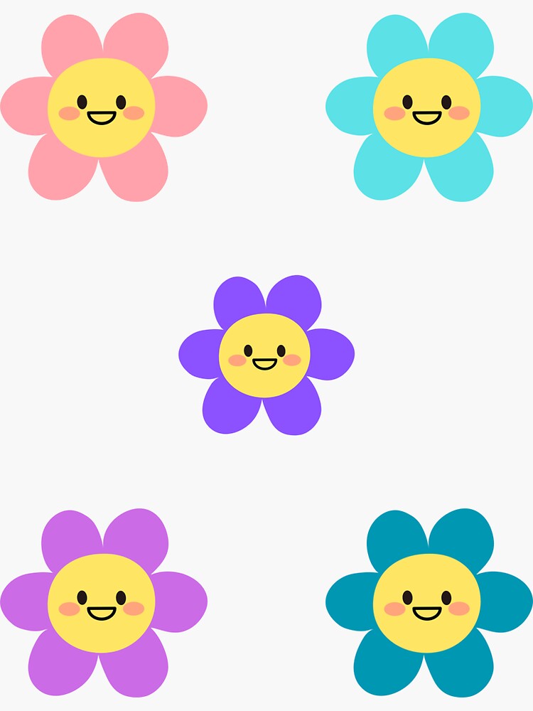 Happy Flowers Sticker