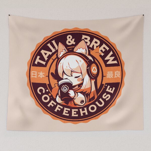 Item preview, Tail & Brew Coffeehouse designed and sold by Chibi Cat Art Corner.