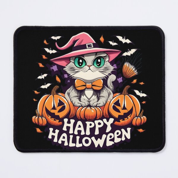 Item preview, Witch Cat on Halloween: Enchanting the Night with Feline Charm designed and sold by JackJazz.