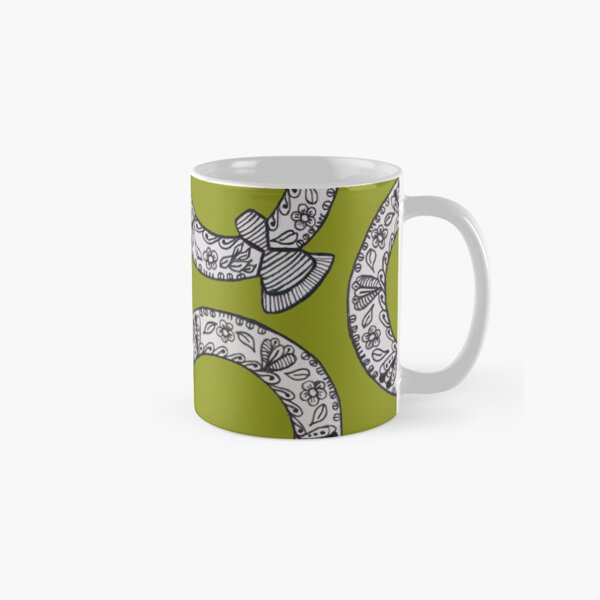 Item preview, Letter Q Alphabet Zentangle Moss Green designed and sold by kreative-kay.