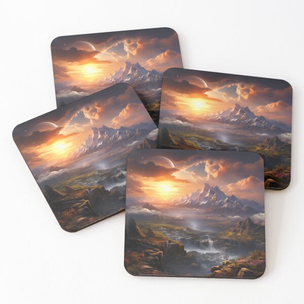 Item preview, A breathtaking sunset over a serene mountaintop. designed and sold by phelanartwork67.