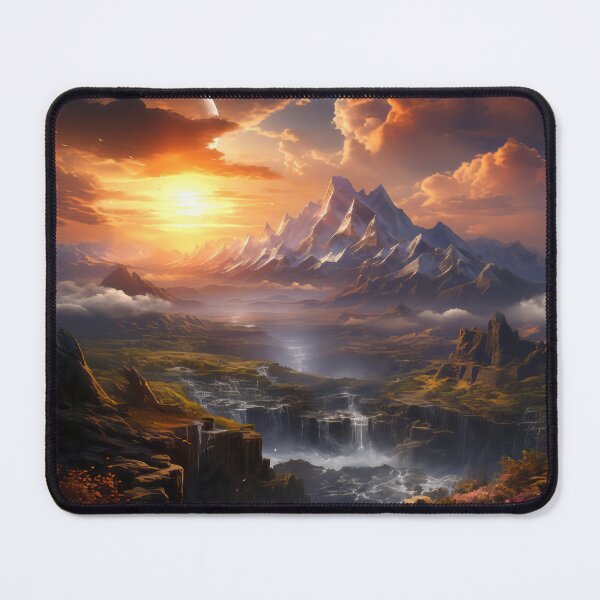 Item preview, A breathtaking sunset over a serene mountaintop. designed and sold by phelanartwork67.