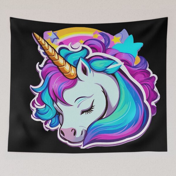 Item preview, Dreamy Unicorn Sticker designed and sold by deepakrode7.