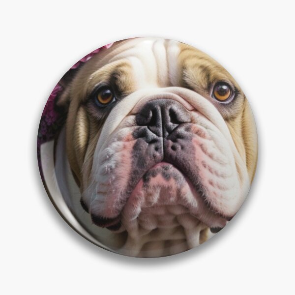 Item preview, BULDOG DOG DESIGN WITH TENDER FLOWERS FOR ALL OCCASIONS designed and sold by Erikasinhag.