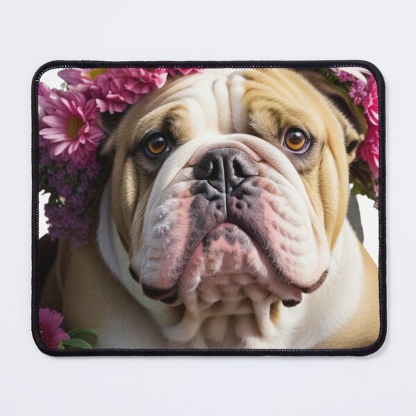 Item preview, BULDOG DOG DESIGN WITH TENDER FLOWERS FOR ALL OCCASIONS designed and sold by Erikasinhag.