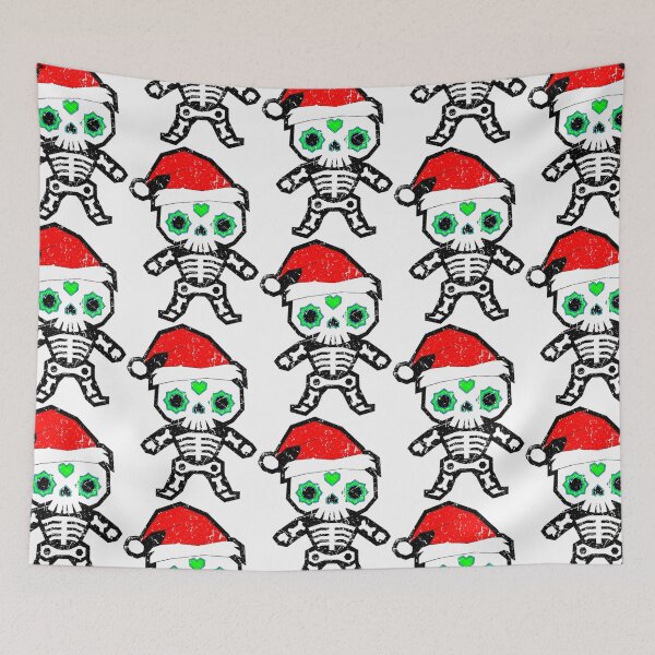 Item preview, Vintage Sugar Skull Navidad Dia de muertos y Feliz Navidad designed and sold by the Zarock Shop.