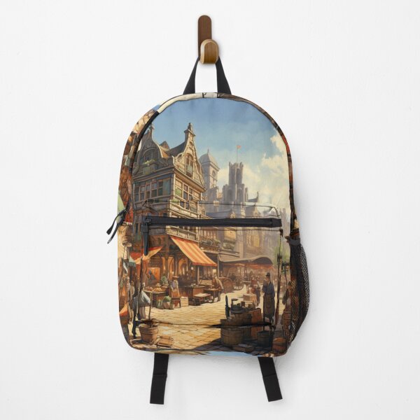 Item preview, Bustling Victorian Market Victorian Inspired Art designed and sold by CDC40.