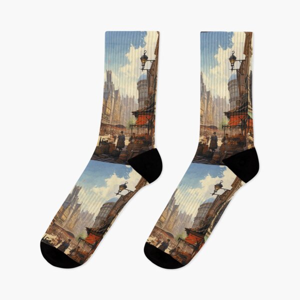 Item preview, Bustling Victorian Market Victorian Inspired Art  designed and sold by CDC40.
