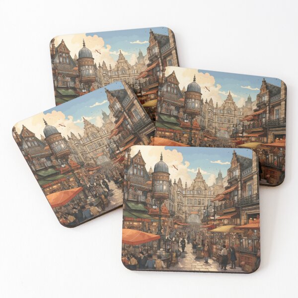 Item preview, Bustling Victorian Market Victorian Inspired Art  designed and sold by CDC40.