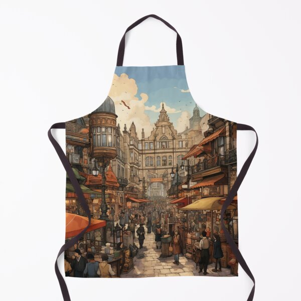 Item preview, Bustling Victorian Market Victorian Inspired Art designed and sold by CDC40.