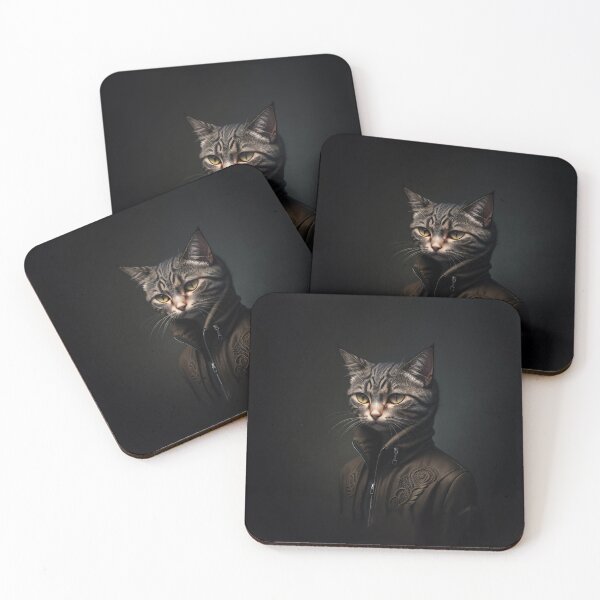 Item preview, Cat in jacket - professional photo  designed and sold by Julia Rudens.