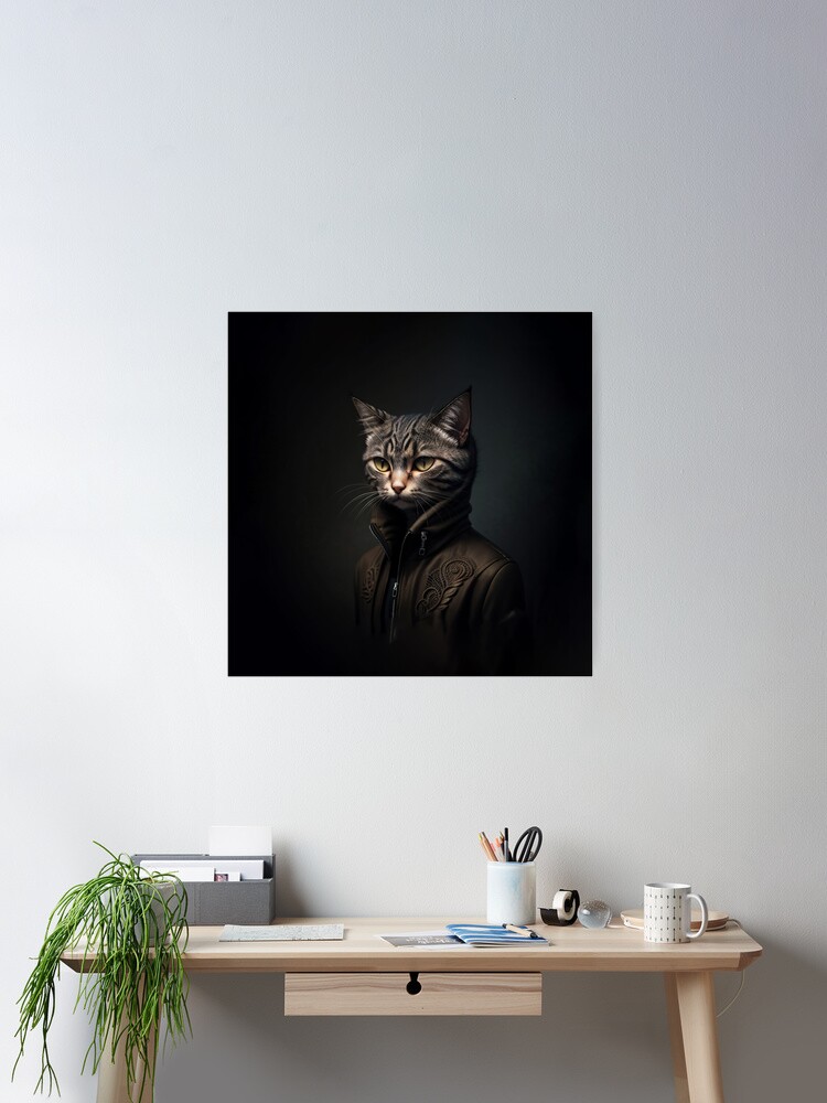 Cat In Coat Posters for Sale