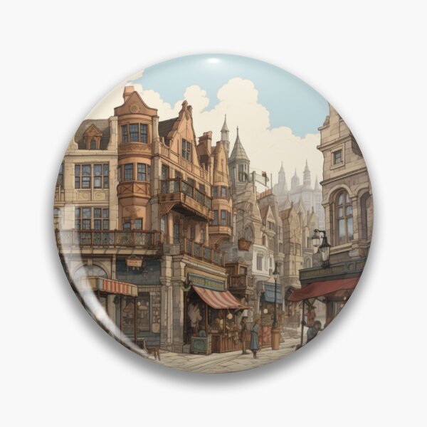 Item preview, Bustling Victorian Market Victorian Inspired Art  designed and sold by CDC40.