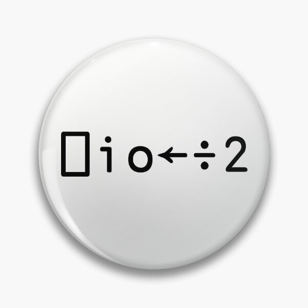 Item preview, ⎕io←÷2 / Quad IO gets One Half (light background) designed and sold by RubenVerg.