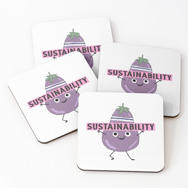 Item preview, Sustainability Happy And Sporty Purple Eggplant With Headband designed and sold by pixelplaza.