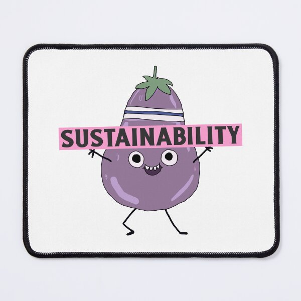 Item preview, Sustainability Happy And Sporty Purple Eggplant With Headband designed and sold by pixelplaza.